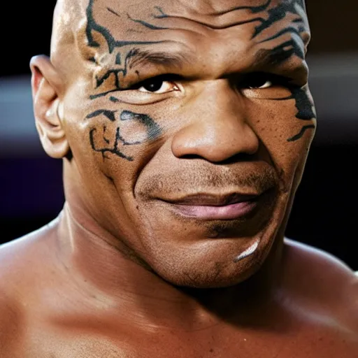 Prompt: mike tyson after he transformed into a fish