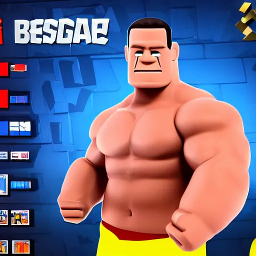 Image similar to John Cena in Roblox 4K detail