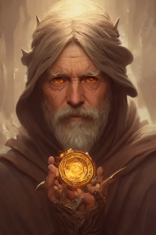 Image similar to photography of old wizard, deep focus, d & d, fantasy, intricate, elegant, highly detailed, digital painting, artstation, concept art, matte, sharp focus, illustration, hearthstone, art by artgerm and greg rutkowski and alphonse mucha