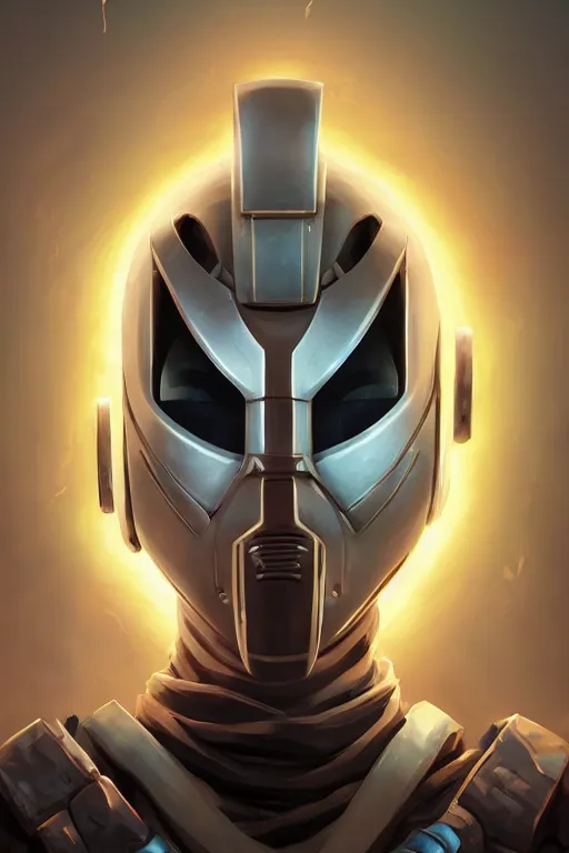 Image similar to epic mask helmet robot ninja portrait stylized as fornite style game design fanart by concept artist gervasio canda, behance hd by jesper ejsing, by rhads, makoto shinkai and lois van baarle, ilya kuvshinov, rossdraws global illumination radiating a glowing aura global illumination ray tracing hdr render in unreal engine 5