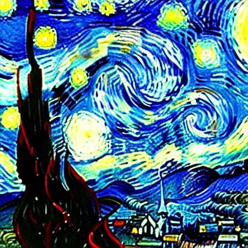 Prompt: Starry starry night, Vincent van Gogh