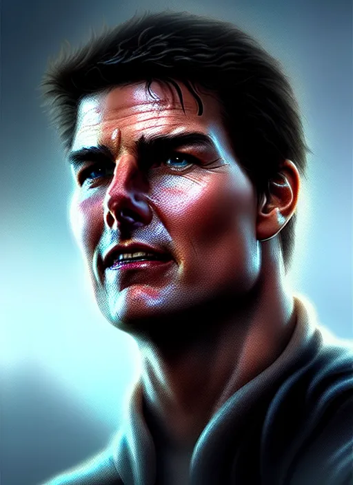 Prompt: portrait, tom cruise , dramatic lighting, cinematic, establishing shot, extremely high detail, foto realistic, cinematic lighting, post processed, concept art, artstation, style by eddie mendoza, raphael lacoste, alex ross