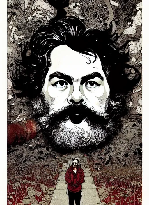 Image similar to portrait of marx painted in ian mcque style drawn by vania zouravliov and takato yamamoto, inspired by gods, intricate acrylic gouache painting, high detail, sharp high detail, artstation