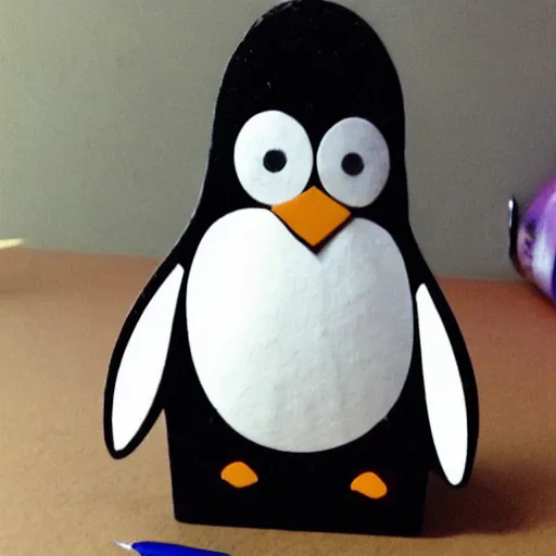 Image similar to a sad crying penguin holding a ruler, photo