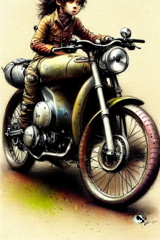 Prompt: (((((2000s colorful motorbike . muted colors.))))) by Jean-Baptiste Monge !!!!!!!!!!!!!!!!!!!!!!!!!!!