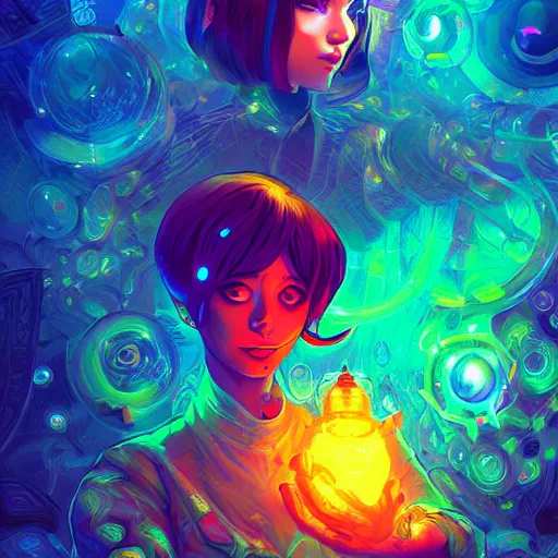 Image similar to skill magic deepdream radiating a glowing aura stuff loot legends stylized digital illustration video game icon artstation lois van baarle, ilya kuvshinov, rossdraws,