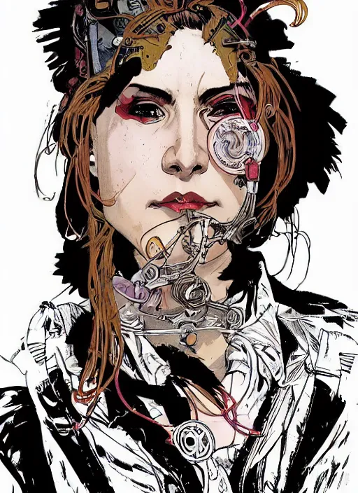 Prompt: cyberpunk circus acrobat. portrait by ashley wood and alphonse mucha and laurie greasley and josan gonzalez and james gurney. spliner cell, apex legends, rb 6 s, hl 2, d & d, cyberpunk 2 0 7 7. realistic face. vivid color. dystopian setting.