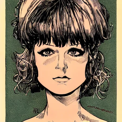 Image similar to theres a star in her eyes and she knows it, portrait, by guido crepax