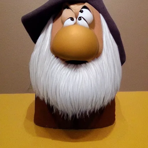 Prompt: gandalf as mr. potato head, painting