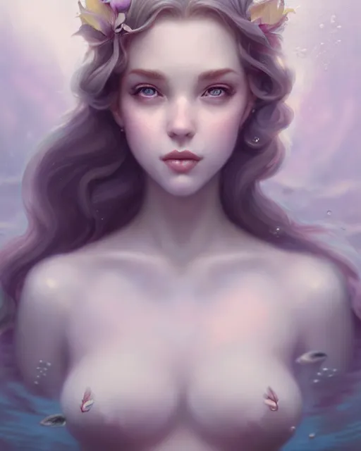 Image similar to character art of a queen of magnolias as windy dusty underwater angelic young female | | seductive - fine - face, pretty face, key visual, realistic shaded perfect face, fine details by artgerm, wlop, tom bagshaw, james jean, andrei riabovitchev, marc simonetti, trending on artstation