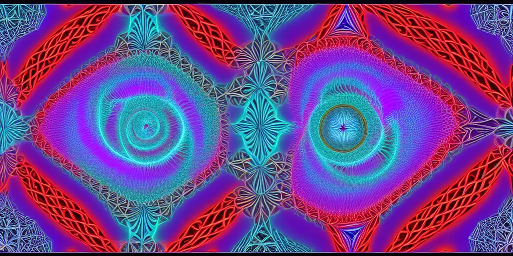 Image similar to symmetrical fractal sacral geometry.