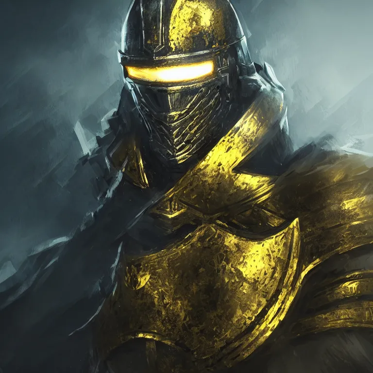 Image similar to A Knight of Gold and White, fields of war, headshot photo, character concept, dark souls concept art, Feng Zhu concept art, dramatic lighting, highly stylized, trending on artstation, high-quality wallpaper, desktopography