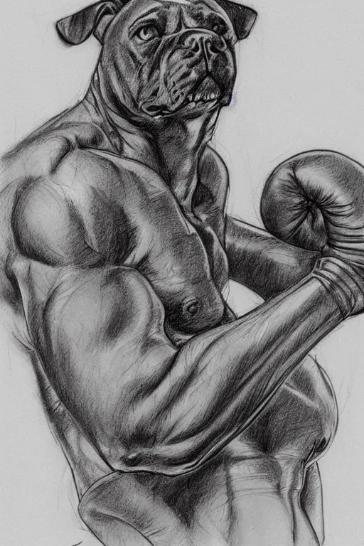 Image similar to highly detailed pencil sketch of a retired boxer sitting outside the boxing ring by todd mcfarlane and joe madureira