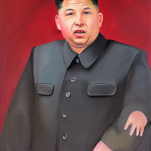 Prompt: oil painting of Ron Desantis in the style of a North Korean portrait