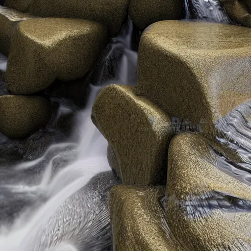 Image similar to a stairway of flowing water, hyperrealistic, 8 k, octane render, highly detailed, a real photographic, digital art, 8 k, realistic, ocatne render