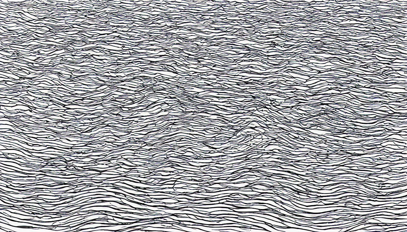 Image similar to ocean and horizon, minimalist line drawing
