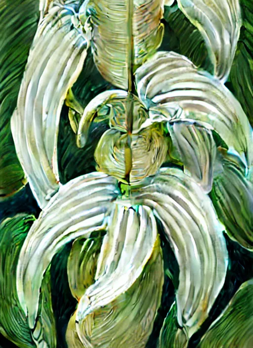 Prompt: perfectly detailed hosta plants and flowers!! blessed by nature with ever - increasing physical mental perfection, symmetrical! intricate, sensual features, highly detailed, biblical divine holy perfection!! digital painting, artstation, concept art, smooth, sharp focus, illustration, art by artgerm and greg rutkowski and alphonse mucha