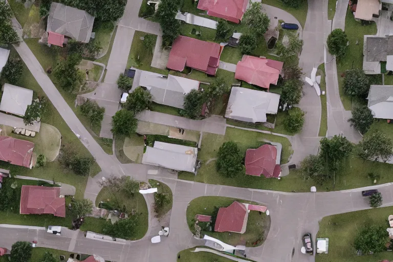 Image similar to a detailed photograph of a 1 9 8 0 s american neighborhood by gregory crewdson, 4 k, rain