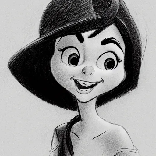 Image similar to milt kahl pencil sketch of victoria justice disney style