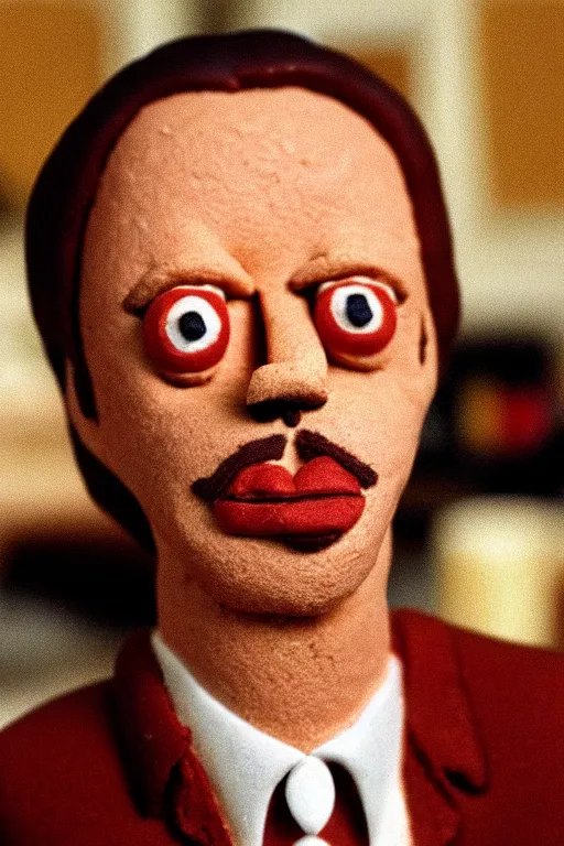 Image similar to film still of steve buscemi made out of bread in the royal tenenbaums, 4 k