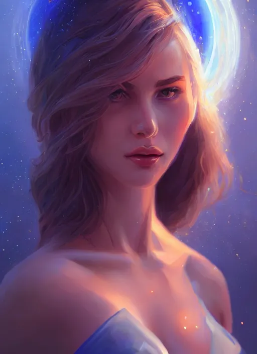 Image similar to clear portrait of a pale attractive women made of lapis lazuli and moonstone, background hyper detailed, character concept, full body, dynamic pose, glowing lights intricate, elegant, highly detailed, digital painting, artstation, concept art, sharp focus, illustration, qwek dom
