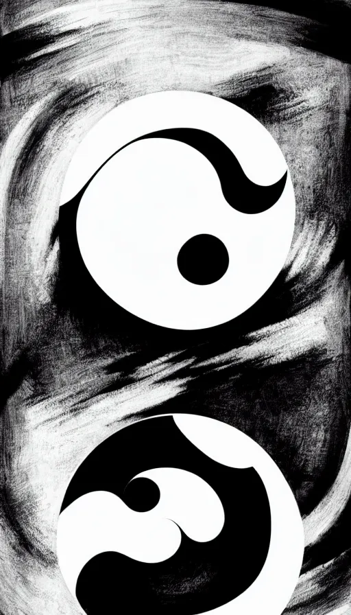 Image similar to Abstract representation of ying Yang concept, by Zack Snyder