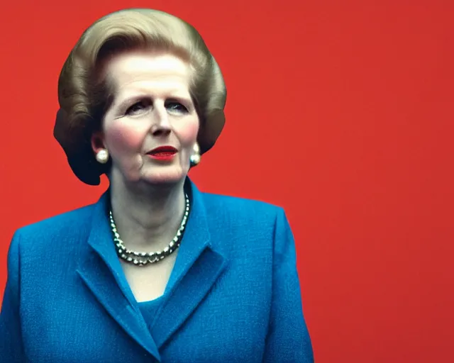 Image similar to margaret thatcher covered in rain wearing bikini, atmospheric moody hyper realistic award winning color cinematic still 8 k