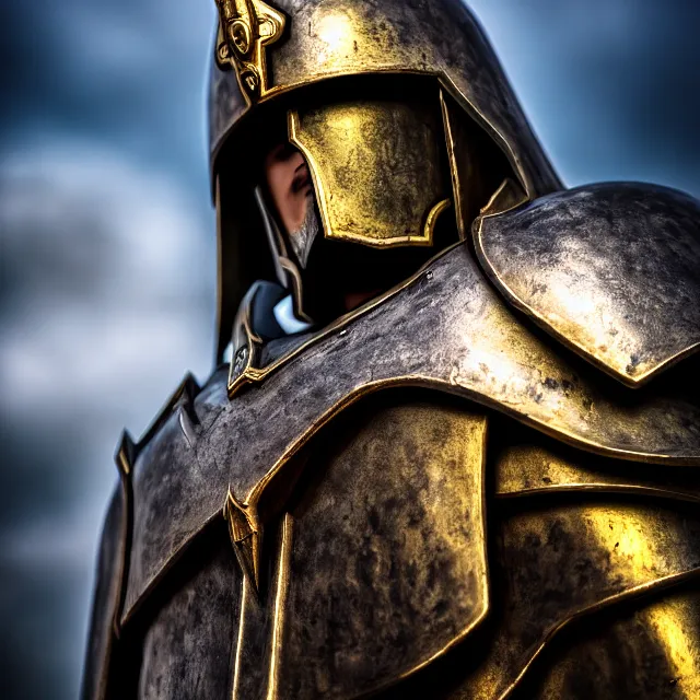 Prompt: photo of a holy paladin, highly detailed, 4 k, hdr, smooth, sharp focus, high resolution, award - winning photo