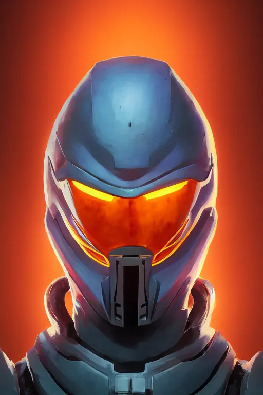 Image similar to epic mask helmet robot ninja portrait stylized as fornite style game design fanart by concept artist gervasio canda, behance hd by jesper ejsing, by rhads, makoto shinkai and lois van baarle, ilya kuvshinov, rossdraws global illumination radiating a glowing aura global illumination ray tracing hdr render in unreal engine 5