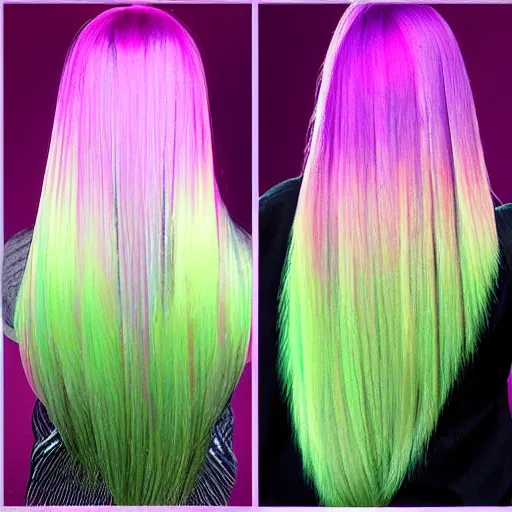 Image similar to aurora borealis hair anime girl