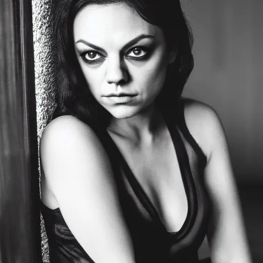 Image similar to Mila Kunis as Catwoman, XF IQ4, 150MP, 50mm, F1.4, ISO 200, 1/160s, natural light, photoshopped, lightroom, enhanced, photolab