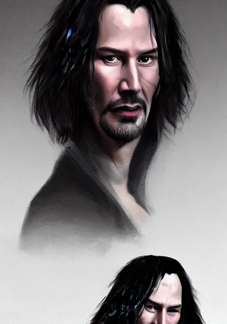 Prompt: keanu reeves as dracula, highly detailed, digital painting, artstation, concept art, smooth, sharp focus, illustration