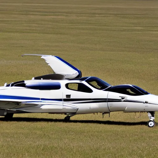 Prompt: flying Citation X11, car photo contest