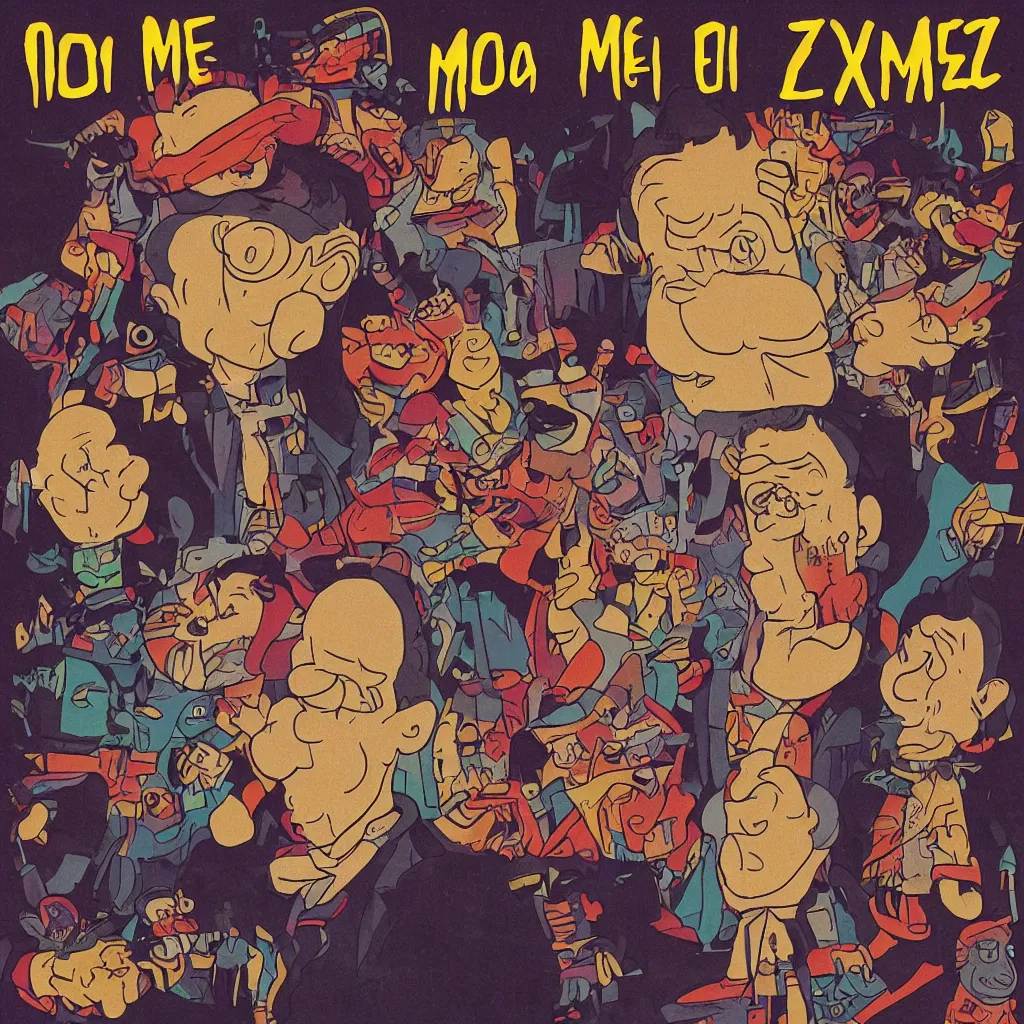 Prompt: moe szyslak album cover