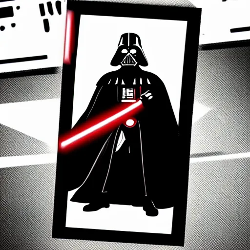 Prompt: darth vader forgetting to send an email attachment