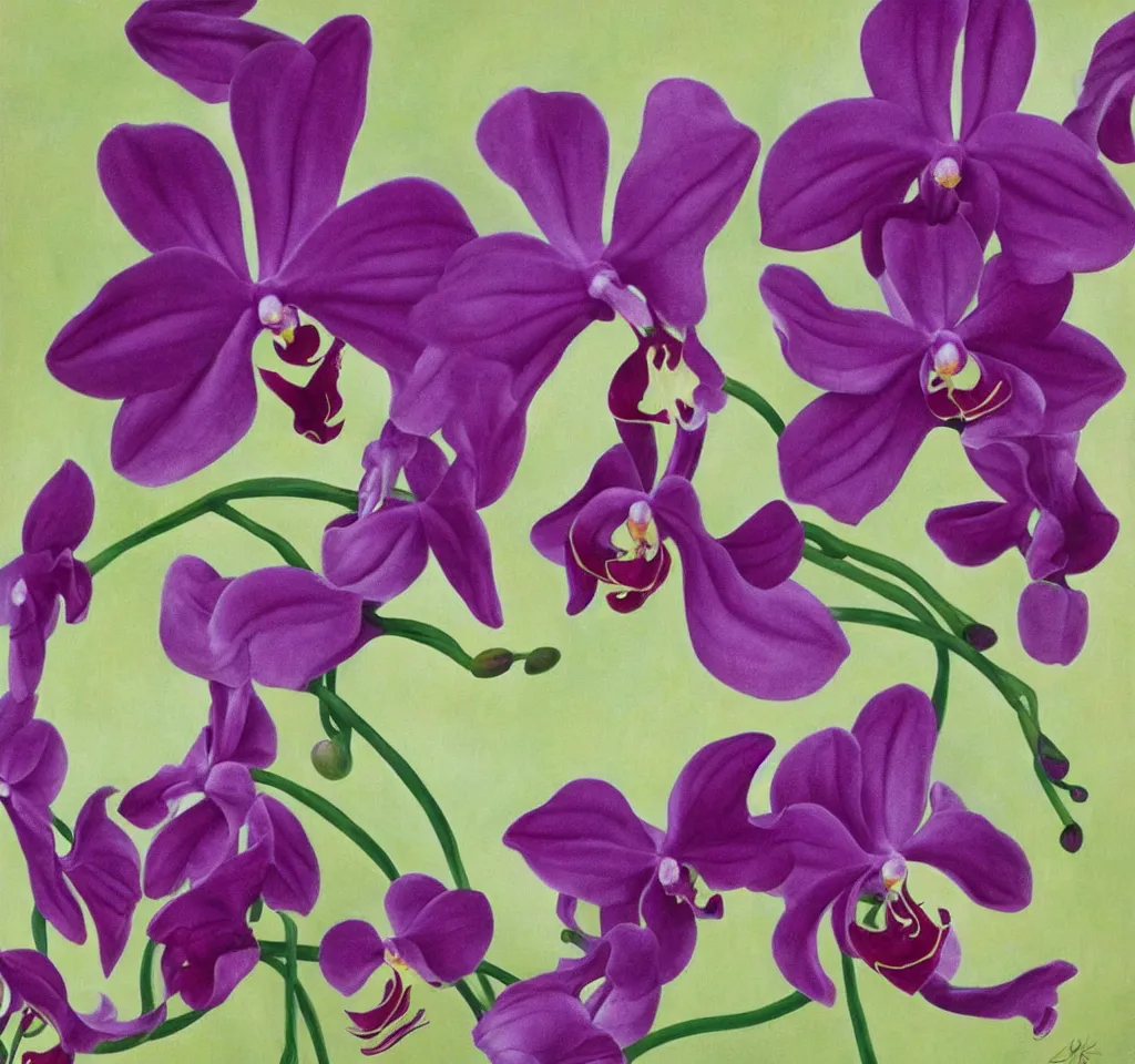 Image similar to orchid splendid, by georgia o keeffe