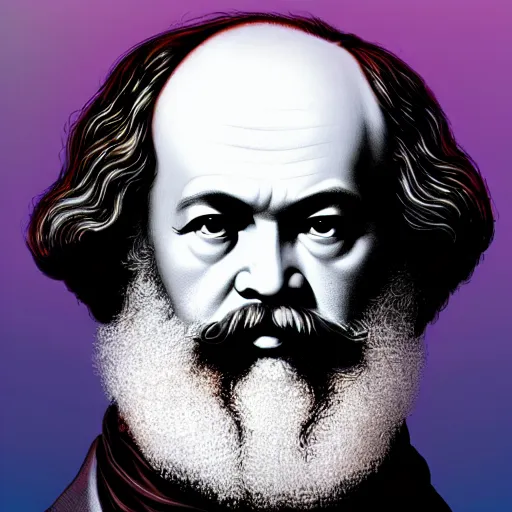 Prompt: portrait of karl marx, intricate, colourful, elegant, highly detailed, digital painting, artstation, concept art, smooth, sharp focus, illustration, by bartek fedyczak, erak note, tooth wu, neil richards, kan liu, siwoo kim, jisu choe