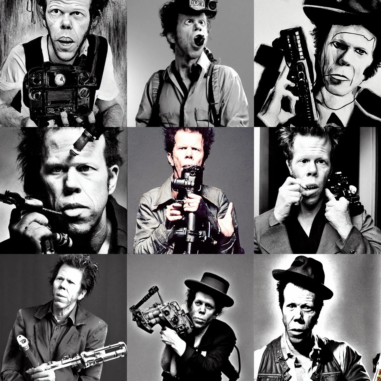 Prompt: tom waits as a ghostbuster