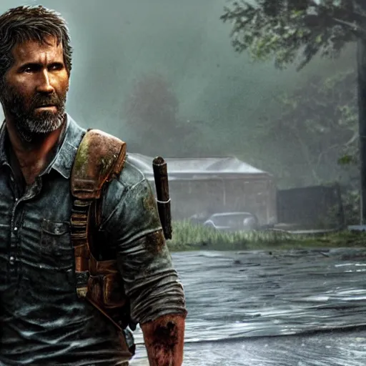 Prompt: ryan reynolds as a character in the last of us - n 5