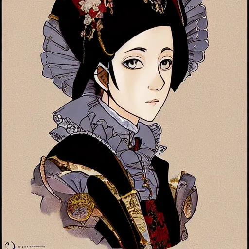 Prompt: portrait of catherine the great, anime fantasy illustration by tomoyuki yamasaki, kyoto studio, madhouse, ufotable, trending on artstation