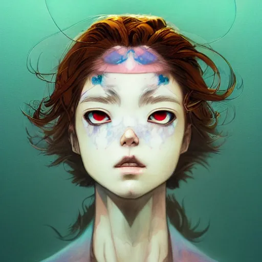 Image similar to prompt : hero portrait soft light painted by james jean and katsuhiro otomo and erik jones, inspired by evangeleon anime, smooth face feature, intricate oil painting, high detail illustration, sharp high detail