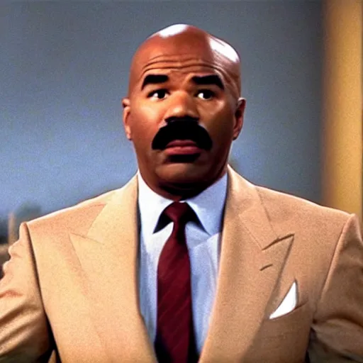 Image similar to a screen still of steve harvey in the famous scene from the movie se 7 en