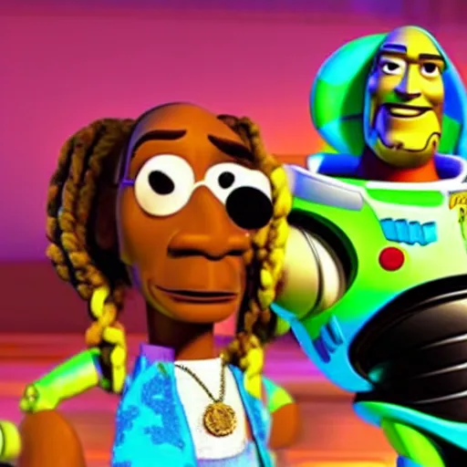 Image similar to snoop dogg in pixar's toy story