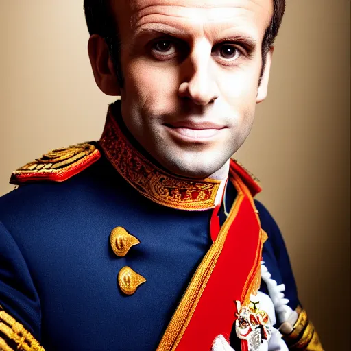 Image similar to closeup portrait of emmanuel macron dressed as napoleon, natural light, sharp, detailed face, magazine, press, photo, steve mccurry, david lazar, canon, nikon, focus