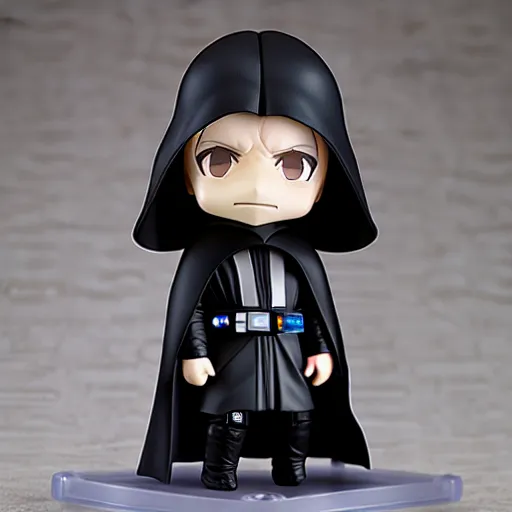 Image similar to nendoroid hooded darth sidious emperor palpatine from star wars, detailed, custom