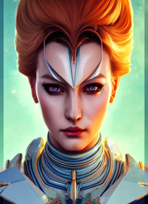 Image similar to symmetry!! portrait of sailor uranus! alien in the style of horizon zero dawn, machine face, intricate, elegant, highly detailed, digital painting, artstation, concept art, smooth, sharp focus, illustration, art by artgerm and greg rutkowski and alphonse mucha, 8 k