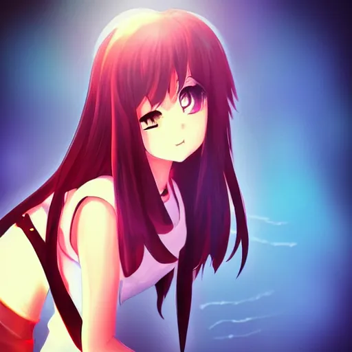 Image similar to anime style digital character portrait instagirl with beautiful lighting