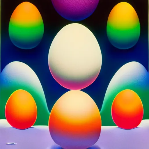 Image similar to egg by shusei nagaoka, kaws, david rudnick, airbrush on canvas, pastell colours, cell shaded, 8 k