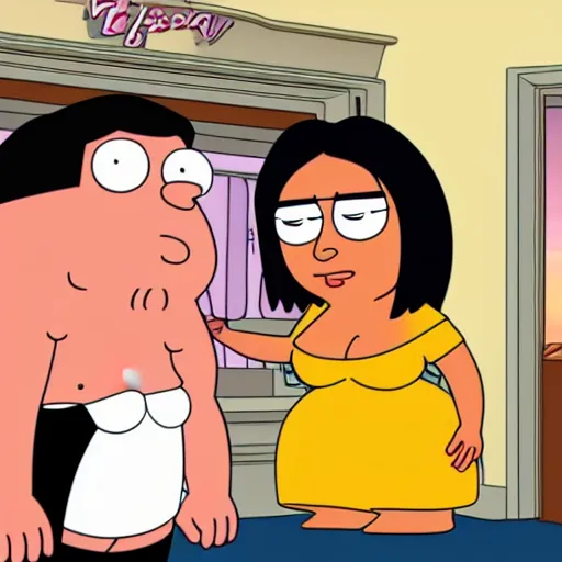 Prompt: kim kardashian in family guy