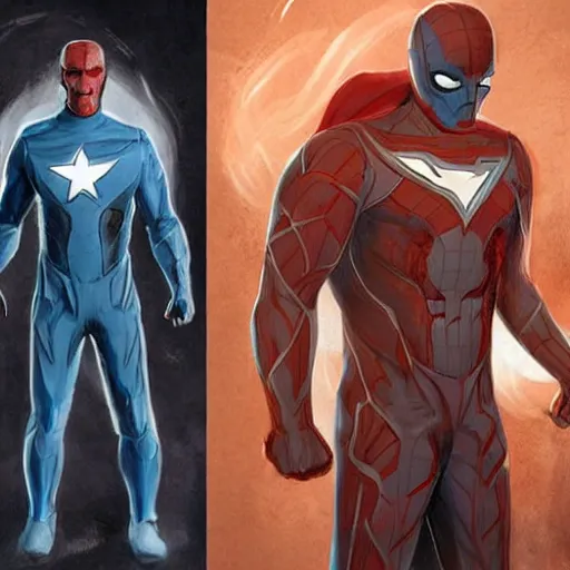 Image similar to half - man half - ghost superhero concept art for the marvel cinematic universe